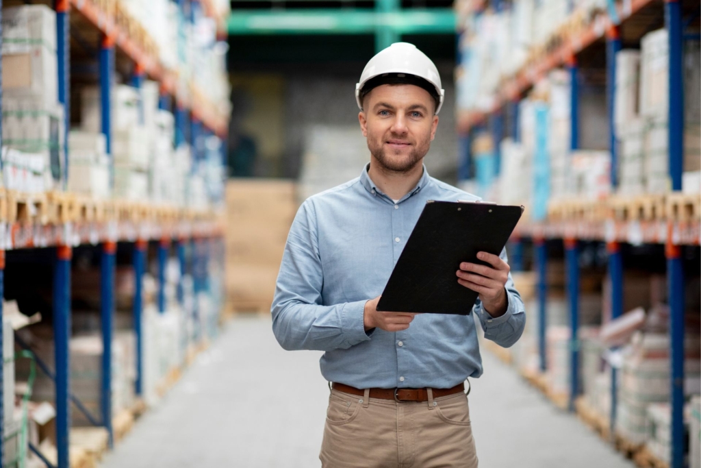 Man stood in a warehouse
